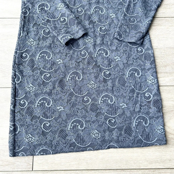 Aritzia Talula Navy Lace Semi Sheer Mini Dress - Picture 9 of 14